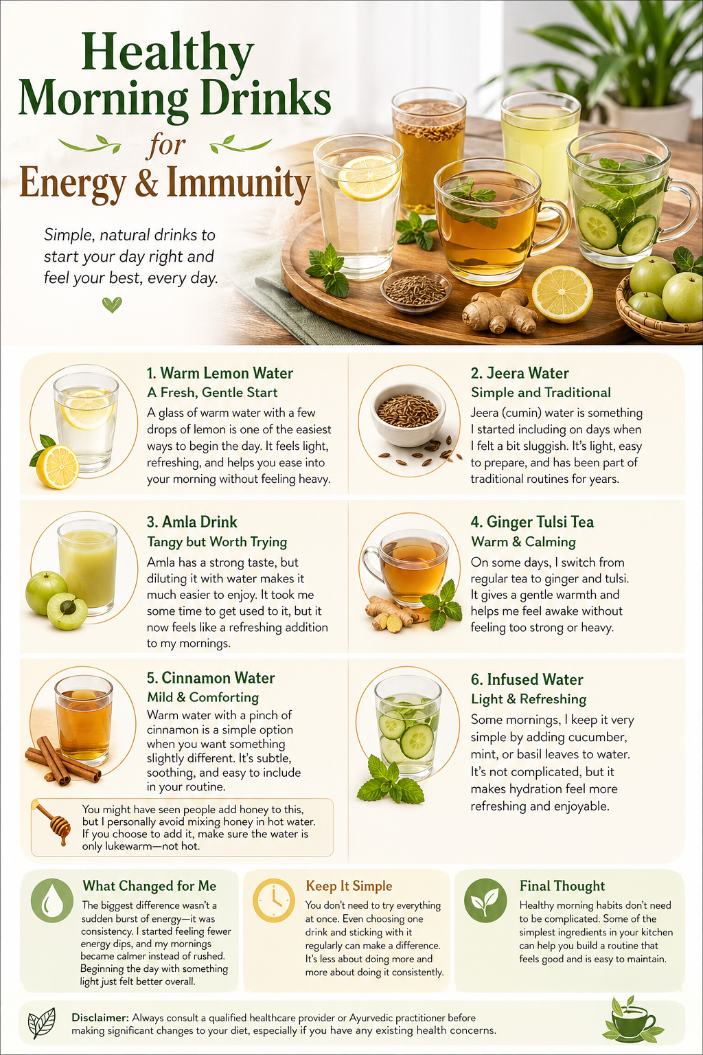 Healthy Morning Drinks for Energy & Immunity 🌞✨