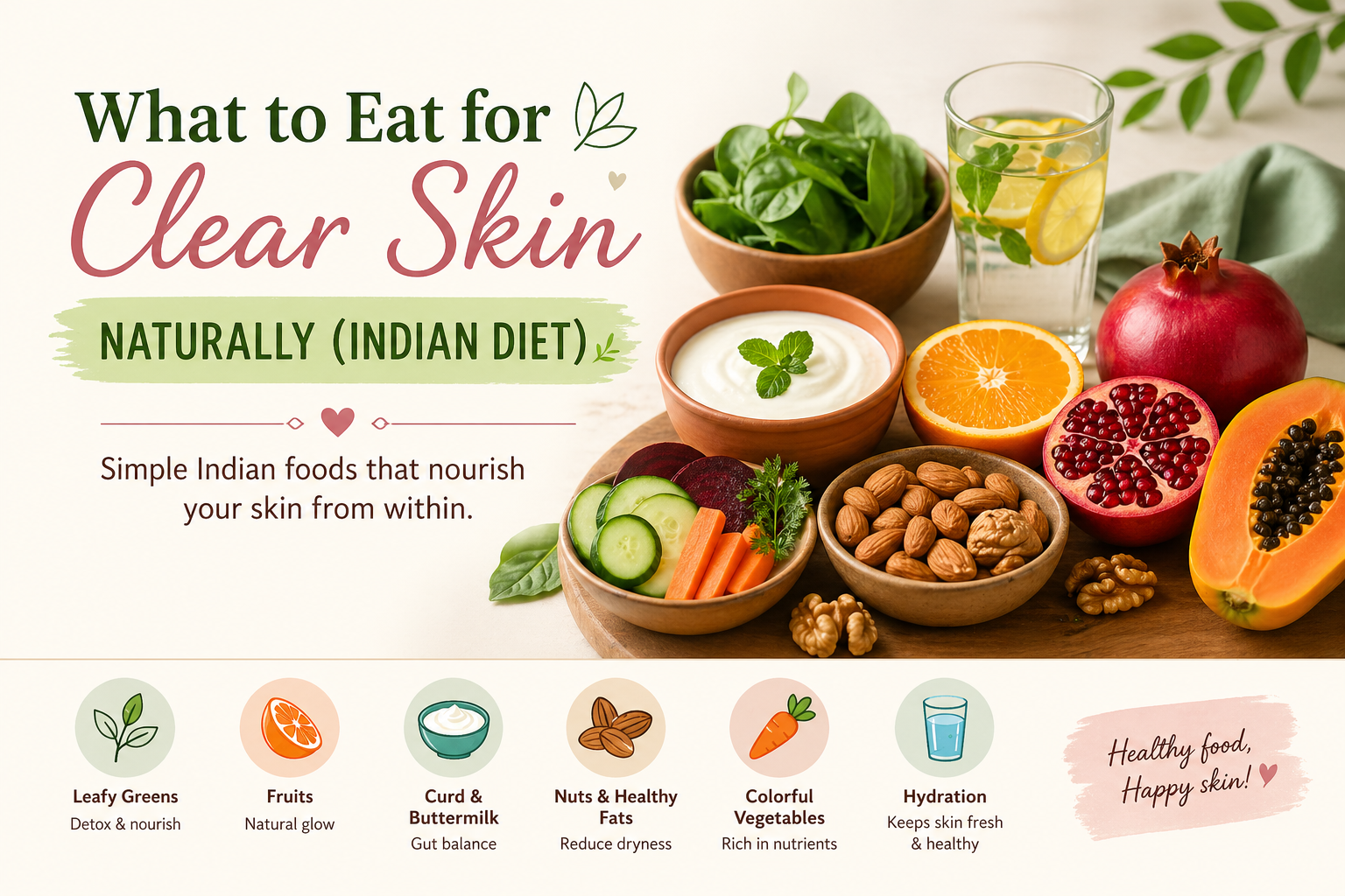 What to Eat for Clear Skin Naturally (Indian Diet)