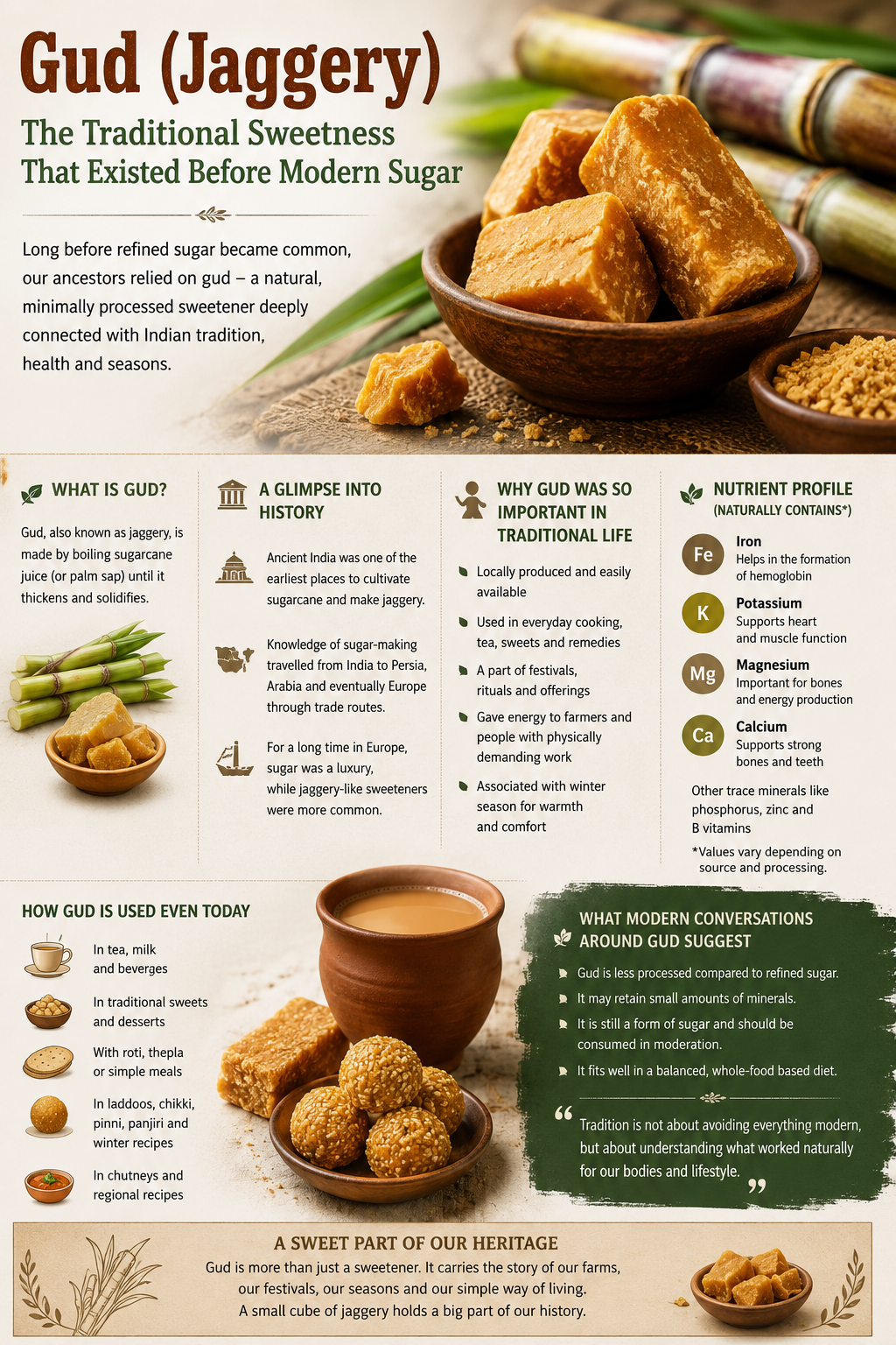 Gud (Jaggery): The Traditional Sweetness That Existed Before Modern Sugar